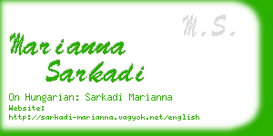 marianna sarkadi business card